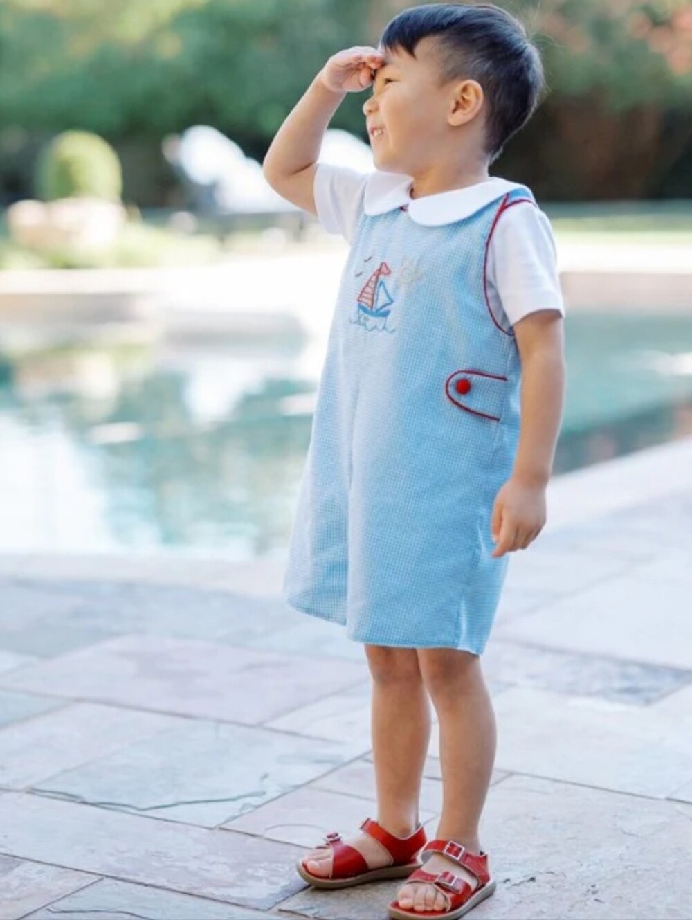 Proper Peony Sailboat Jon Jon Size 2T